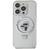 Karl Lagerfeld Klhmp13Lhmrskch Iphone 13 Pro / 13 6.1 Biały/White Hardcase Ring Stand Karl&Choupettte Magsafe