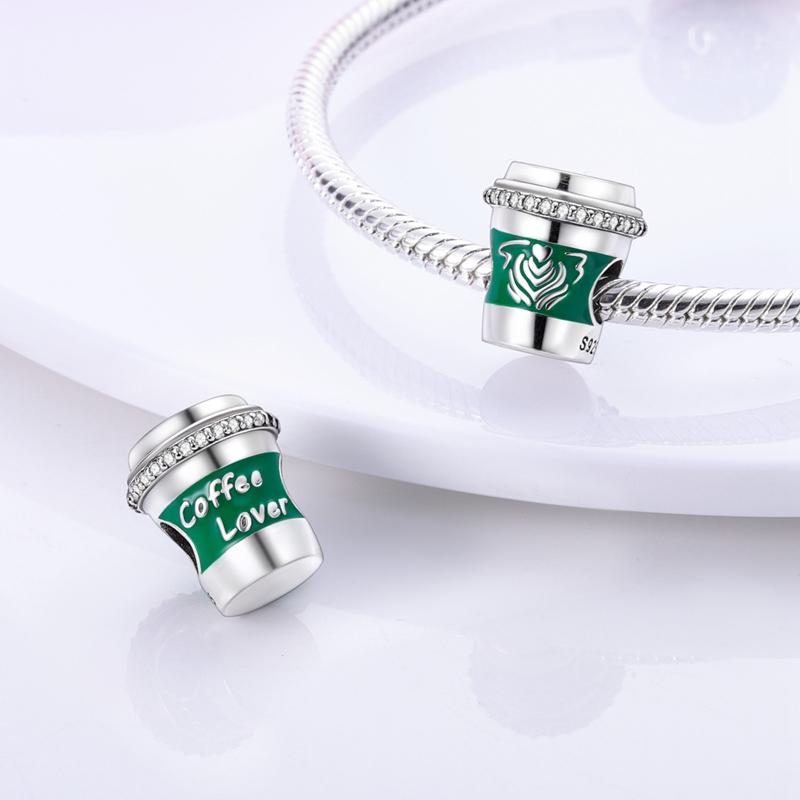 Girl Original Metal Pendant Charm Coffer Cup Pendant Fit Bangle Ideal for Make Your Own Accessories Accessory Gift Elegant Fashion Beautiful Lovely