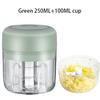 Electric Garlic Chopper Usb Charging Ginger Masher Machine Mini 100/250ml Sturdy Durable Chili Vegetable Crusher Kitchen Tool