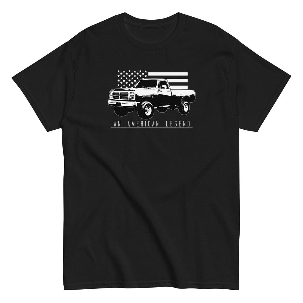 First Gen Truck T-Shirt Mens 80s 1st Gen Pickup Shirt With American Flag Design Unisex T-Shirt S