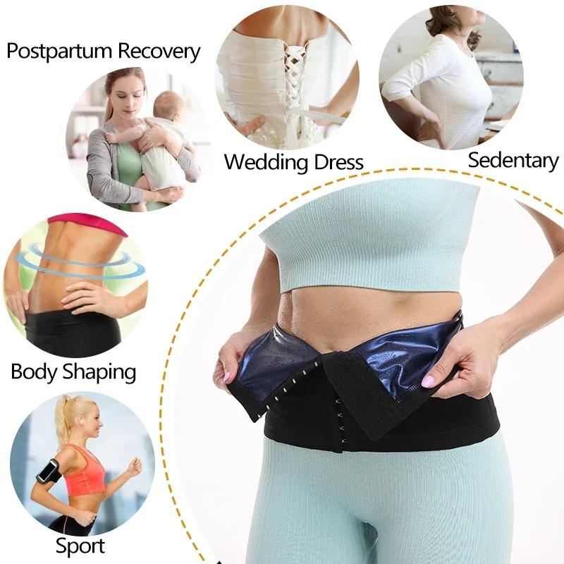Women Waist Trainer Strap Premium Sauna Wrap Shapers Weight Loss Waist Trimmer Fitness Sweat Workout Slimming Belt Belly Cincher