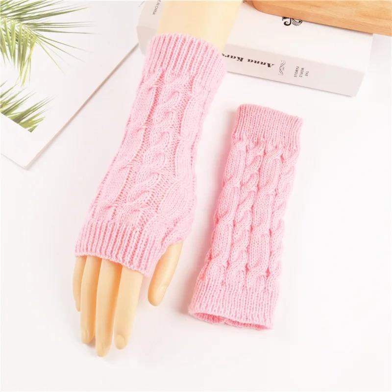 1 Paar Damen Fingerlose Warme Handschuhe Sonnenschutz Überzug Herbst Winter Kälteschutz Strickhandschuhe für Halloween, Alltagskleidung