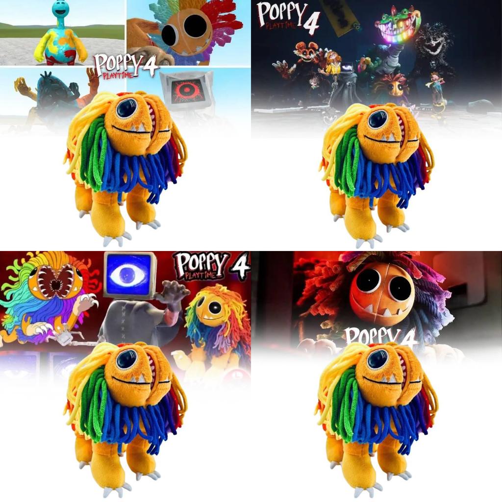 Yarnaby Plush Bobbi Colorful Lion Stuffed Animal Toy With Pp Cotton Filling For Kids