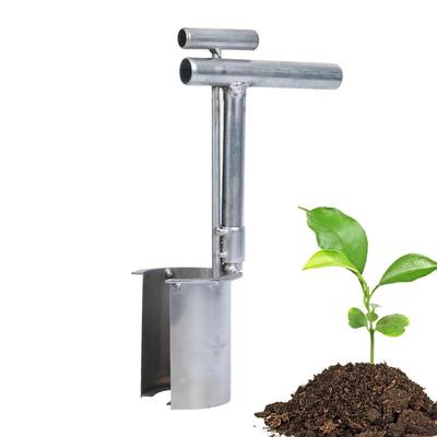 Bulb Planter Tool Portable Hand Held Open End Seedling Transplanter Handheld Garden Transplanter Tool for Digging Weeding Soil