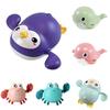 Brinquedos de banho para bebês baleia/pinguim/caranguejo piscina relógio para meninos meninas brinquedo flutuante de plástico