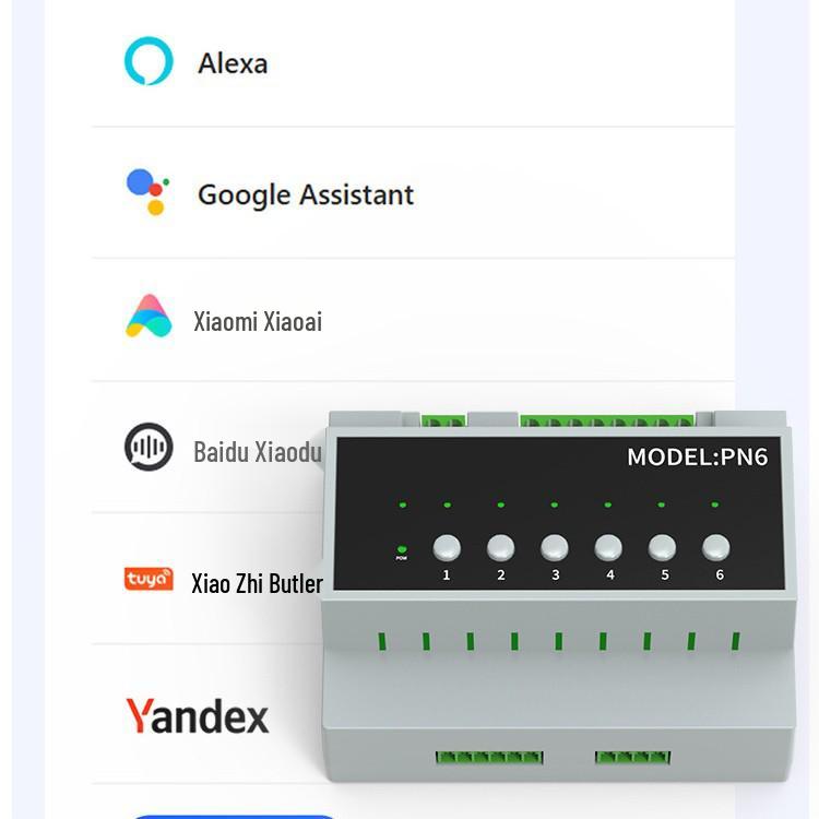 TUYA WiFi 6-Channel Switch Module, RCU Control for Hotels
