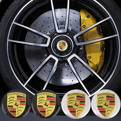 4PCS 56mm Car Wheel Center Hub Cap Emblem Stickers for Panamera Spyder Carrera Macan Boxster Cayman Cayenne 911 718 991