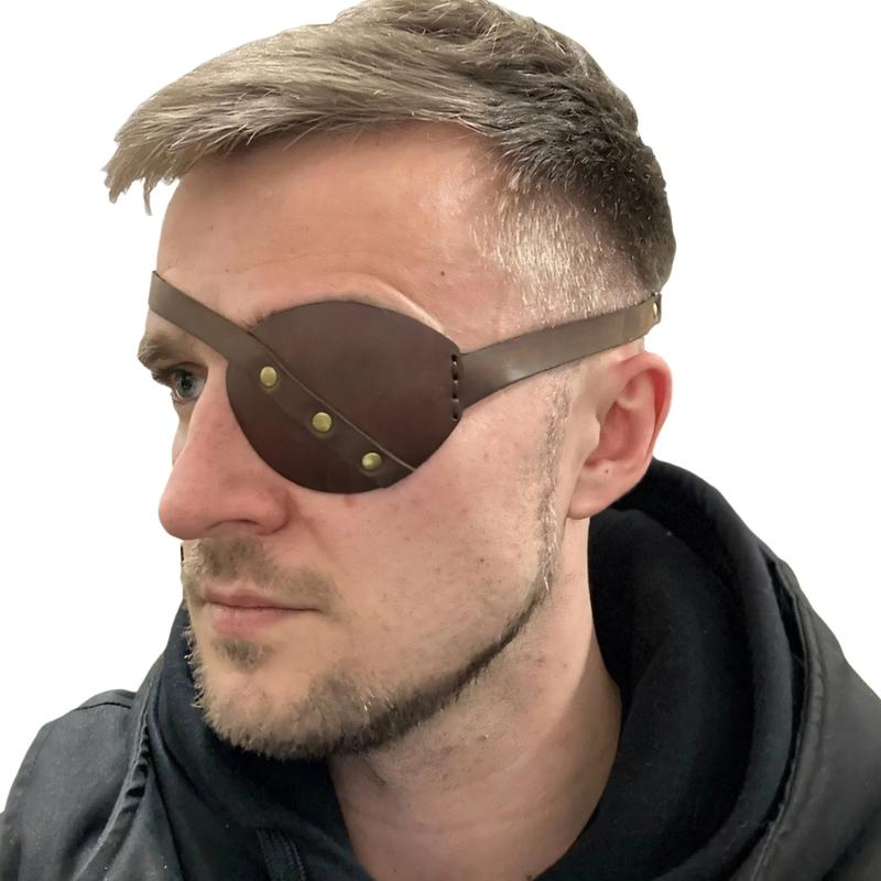 Pirate Costume Accessories Steampunk Pirate Eye Patches Decorative Single Eye Patches Reusable Eye Cover for Women Men
