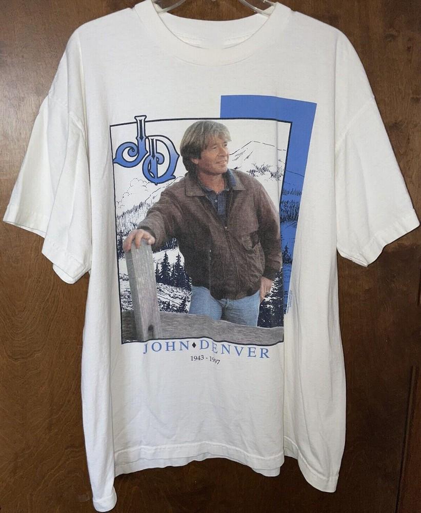 Vtg John Denver Take Me Home Cotton White Full Size Unisex Shirt Unisex T-Shirt XXXXL