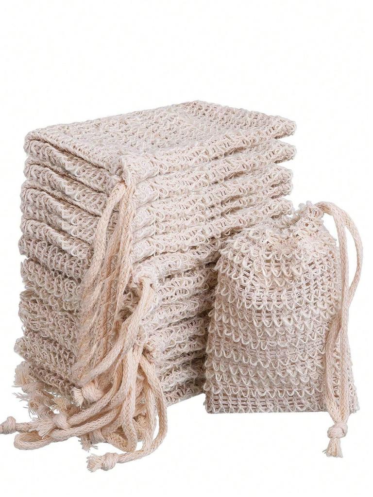 Sparkling net handmade soap bag, household bathroom hanging drawstring soap bag, drawstring drawstring pocket shower bag