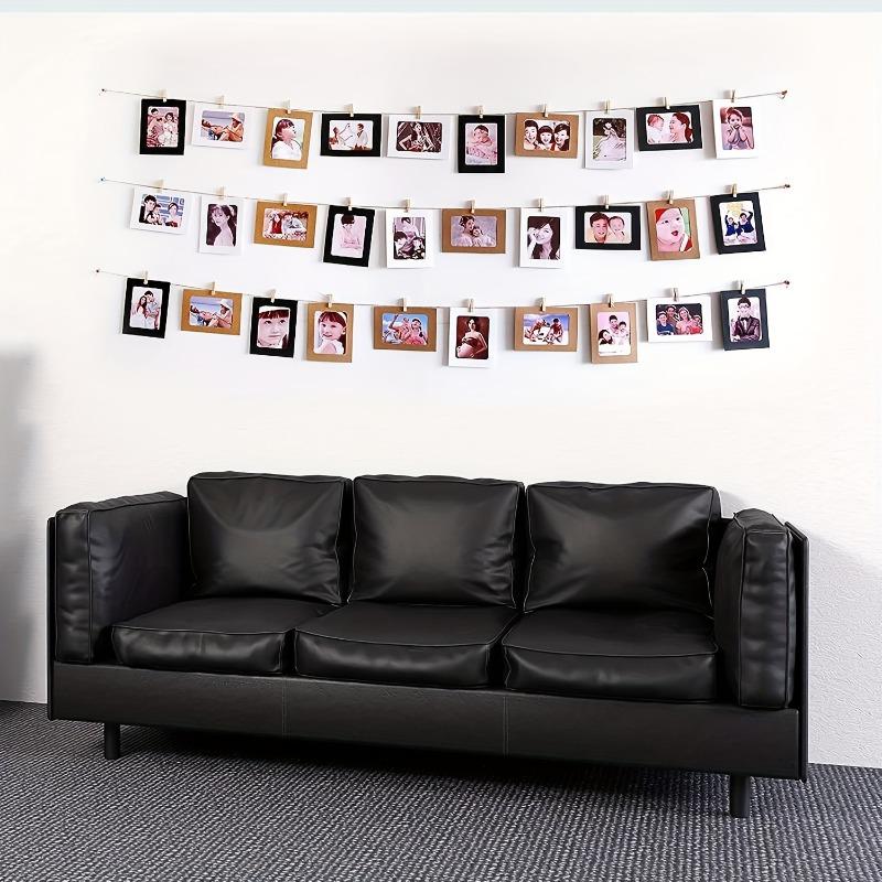 Cornici per Foto Po in Carta 10 Pezzi Cornici Appese in Carta Kraft Display per Cornice Po per Bambino per Decorazione Murale Casa con Clip e Spago Gratuiti