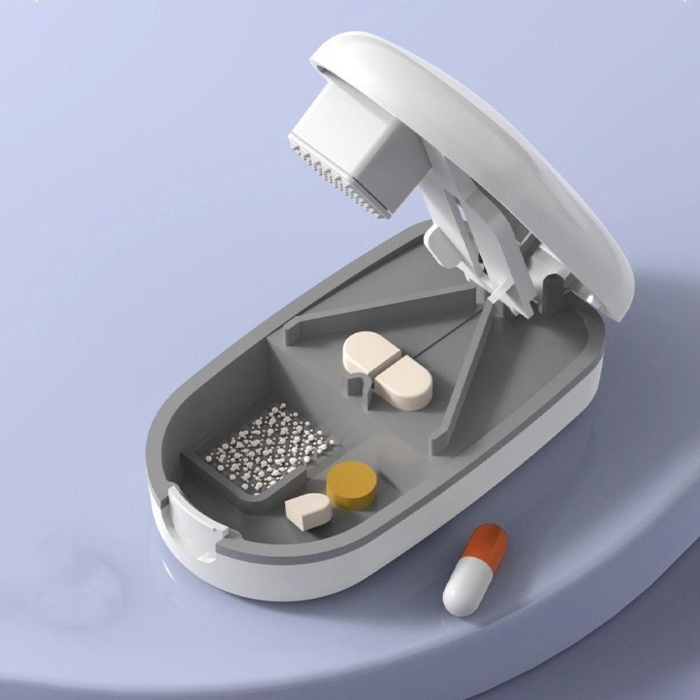 Sealed Medicine Cutter Plastic Pill Storage Box Practical Medicine Divider  For Home Use