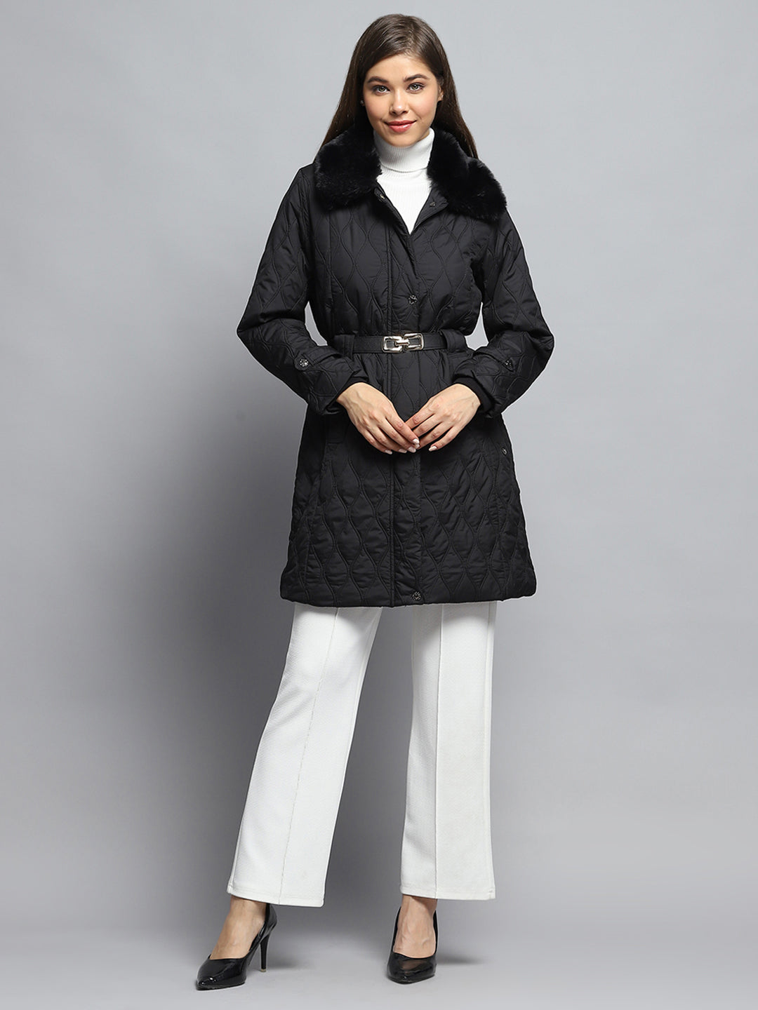 Monte Carlo Women Regular Fit Black Jacket M