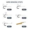 8pcs Sets Fishing Hooks with Barbed Fishing Hooks High-strength Tungsten Steel Hooks Fishing Gear