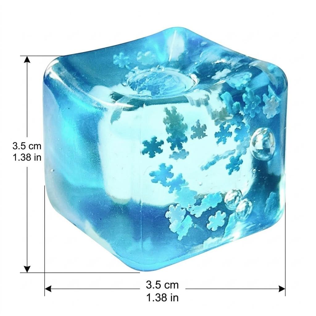 Squishy Snowflake Ice Cubes Slow Rising Sensory Fidget Toy Soft Ice Cubes Stress Relief Squeeze Toy Hand Exercise Calming Tool