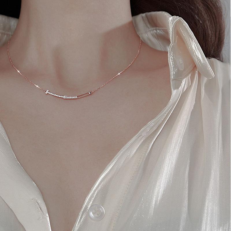 Smiley Necklace Female Smile Niche Premium Pendant Accessories Light Luxury Ins Jewelry