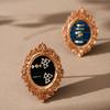 Retro Ring Storage Tray Oval Photo Frame Display Shelf Ring Earring Storage Rack Jewelry Shop Display Rack Home Decoration