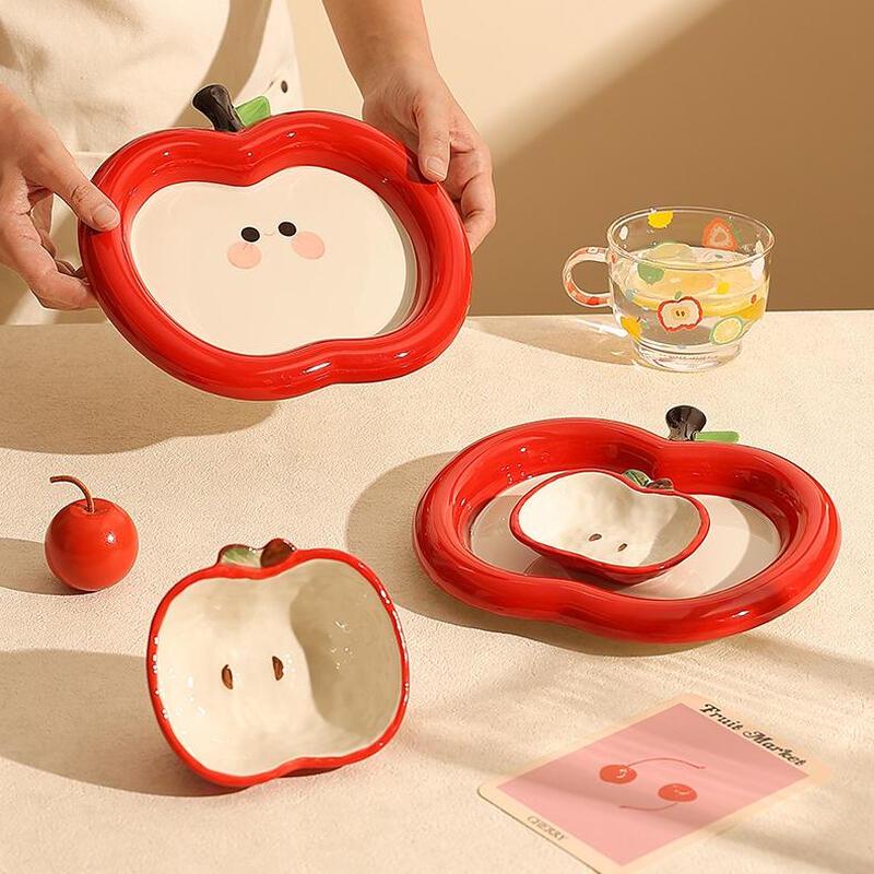 Deouxingguang Cartoon Ceramic Apple Dishware