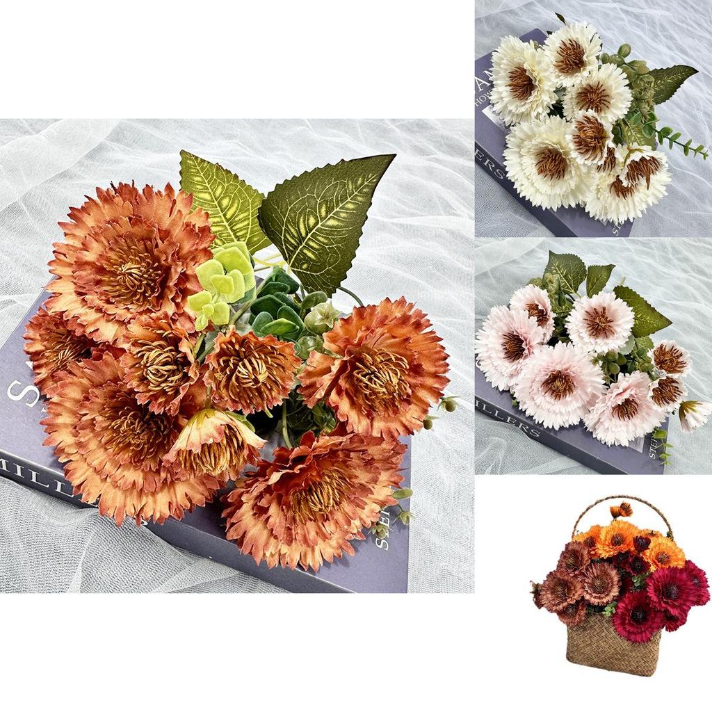 6 Faux Flower Centerpiece For Wedding Home Decor With Silk Material