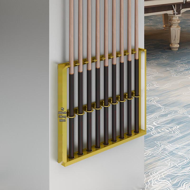 Metal 12-Hole Wall-Mounted Billiard Cue Rack