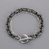 7mm Stainless Steel Double-Style Chains Bracelet for Men Women Trendy Figaro Chain With OT Clasp Male Charm Arm Jewelry Gift