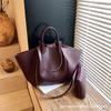 New women's tote bag, stylish and simple, suitable for commuting, large capacity, winged single-shoulder bag