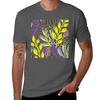 Plants Background Nonbinary Nonbinary Pride TShirt Big and Tall Basic Tee Shirt