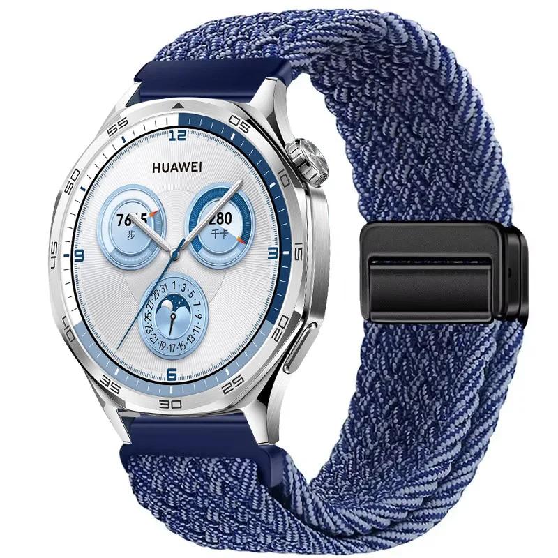 22mm 20mm Braided Nylon Strap For Huawei Watch GT5-4-3-2 Pro 46mm Samsung Watch 7/6/5/4 Magnetic Bracelet For Amazfit GTR4 Band