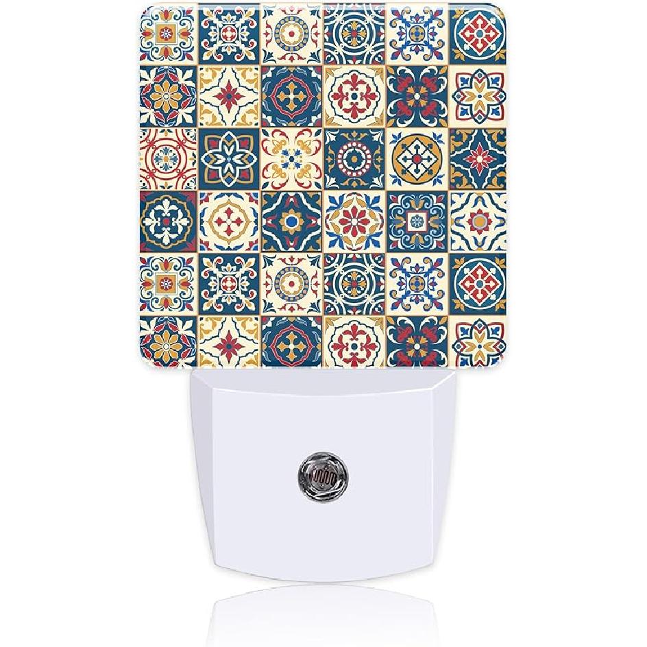 Easter Eggs Bunny Leaves Plug in Night Lights,Watercolor Cute Rabbit Night Light Plug into Wall with Dusk to Dawn Sensor Decor for Women Men