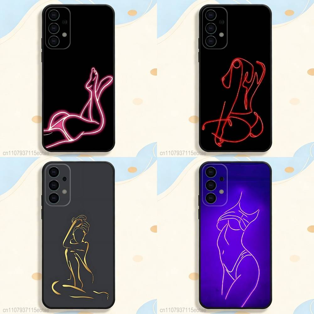Sexy Body curve Art Woman Phone Case For Samsung S25,S26,S24,S21,S22,S23,S30,Ultra,S20,Plus,Fe,Lite,5G Black Cover
