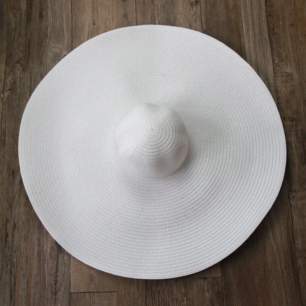Women's European and American style sunshade hat, beach photo hat, wide-brim hat, foldable straw hat, sun hat CM