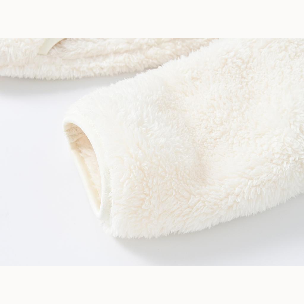 Spring and Autumn Boys and Girls Children's Warm Fleece Solid Color Collar with Pockets Long-sleeved Korean Fashion Jacket