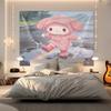 Sanrio Characters Tapestry Cute Cartoon Wall Hanging for Bedroom Living Room Dorm Home Decor Aesthetic Gift