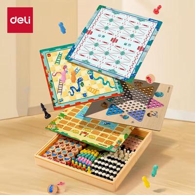 Deli YW154 12-in-1 Kids' Educational Board Game Set