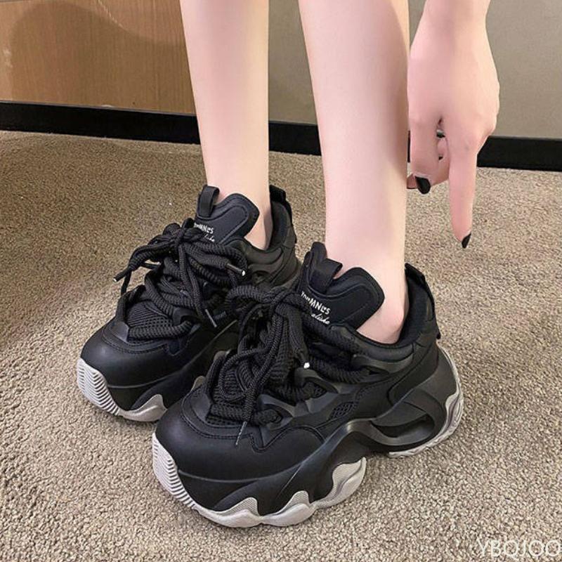 Dad Shoes, Women's 2025 Spring New Thick Soled Breathable Versatile Sports Leisure Vulcanized Shoes Sneakers Zapatos De Mujer