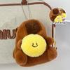 Cartoon Plush Badminton Tennis Capybara Keychain Fluffy Cute Creative Soft Stuffed Doll Pendant Backpack Decorative Accessories