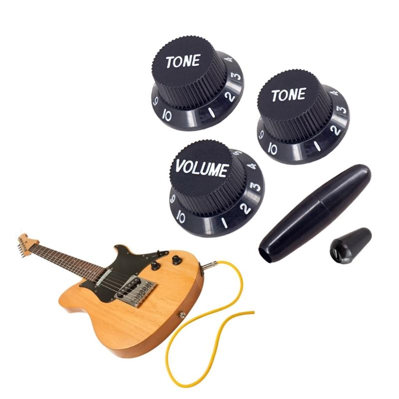 Guitar Knobs Set Potentiometer Caps Plastic Guitar Knobs Plastic Texture for Electric Guitar Volumes and Tone Controls