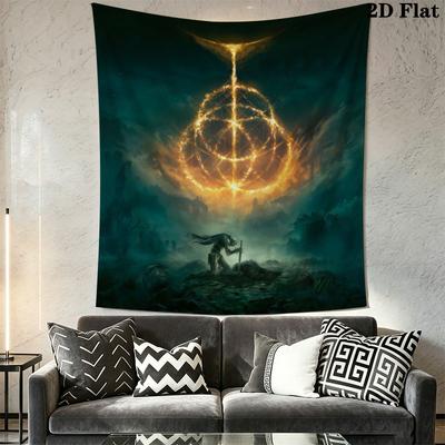 Elden Ring Veil Wall Hanging Printed Fabric Blanket Decorative Tapestries for Bedroom Living Room Home Decor