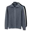 2025 Autumn/Winter Men's Thick Wool Knit Cardigan Business Casual Jacket for Middle-Aged Dads