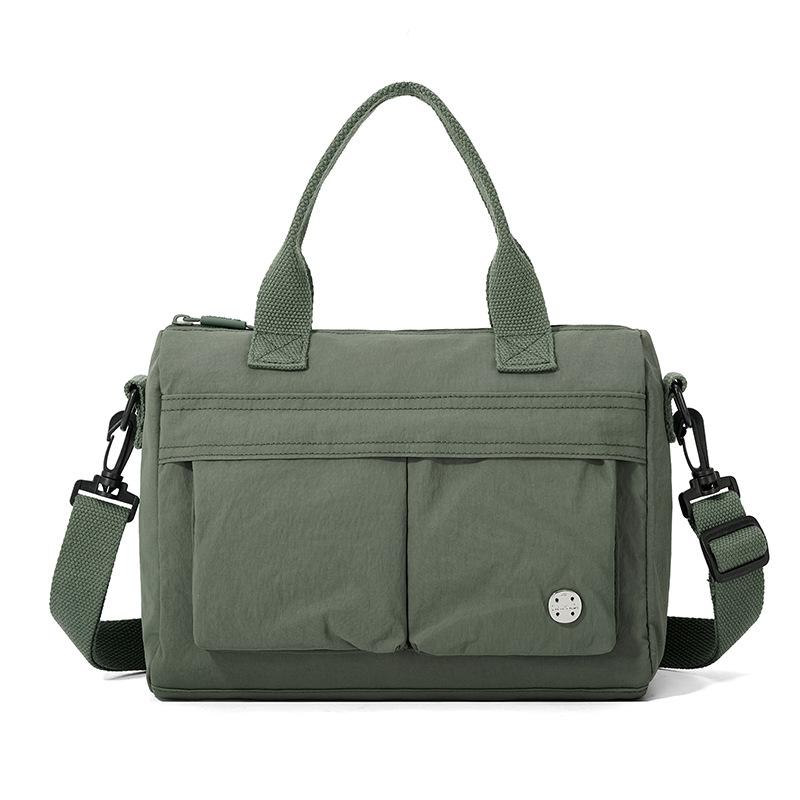 

Нейлонова сумка через плече великої місткості Жіноча портативна сумка-тоут для поїздок темно-зелений колір