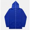 Men's Solid Color Full Zip Hoodie Sweatshirt