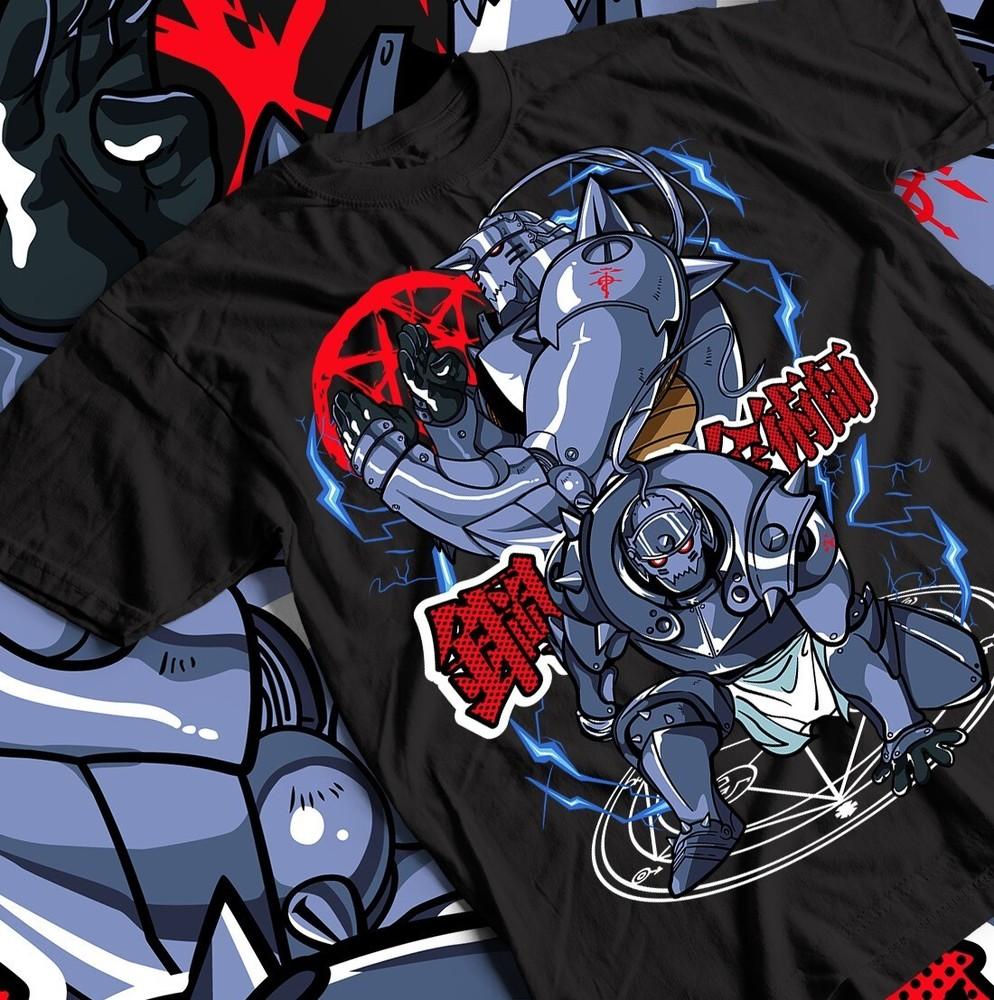 

Fullmetal Alchemist T-shirt, FMA Brotherhood Edward Elric Alphonse Gift Shirt, XL