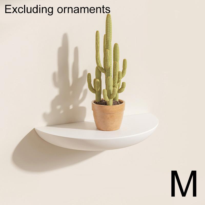 1Pc Display Rack Modern Simplicity Storage Rack Atmosphere Wall Mounted Art Decoration Wall Decoration Half Circle Wooden Shelf