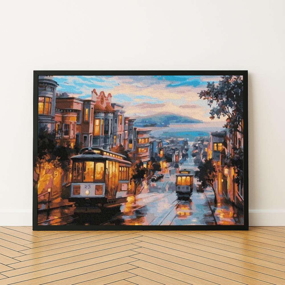 Malowanie Po Numerach Z Ramą Obrazy Do Malowania - San Francisco 50X40 Cm