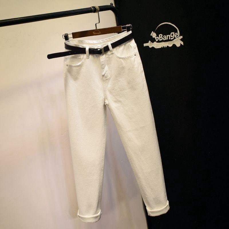 High-Waisted Ash Jeans: 2020 Korean-Style Loose Fit Harem Pants for Women