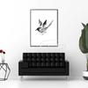 Japanese Style Watercolour Bird Prints Black and White Bird Poster Canvas Painting Wall Art Picture for Living Room Home Decor