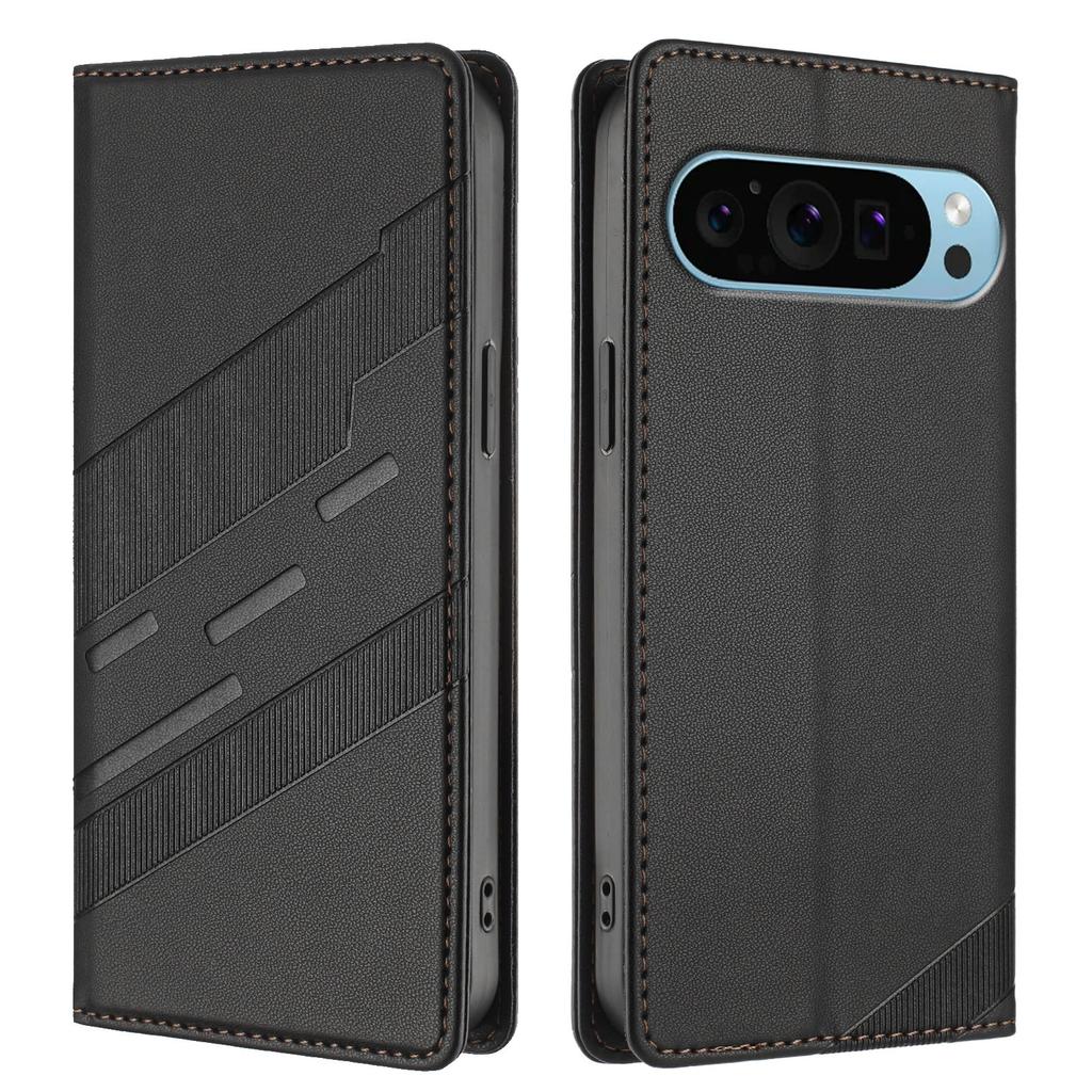 For Google Pixel 9 Pro Phone Cases Punk Style Imprinted Wallet Stand Leather Cover