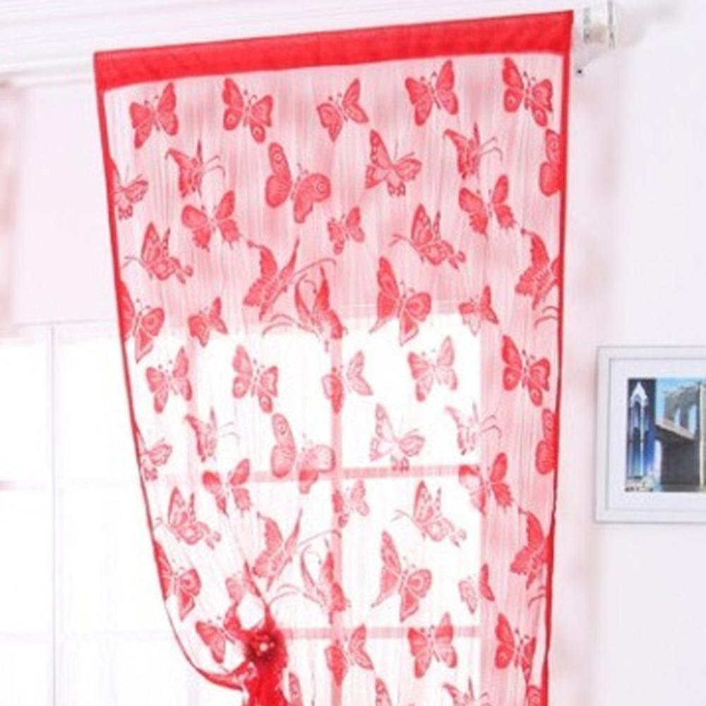 Line Curtain Door Curtain Solid Color Tassel Curtain Butterfly String Curtain Home Decor