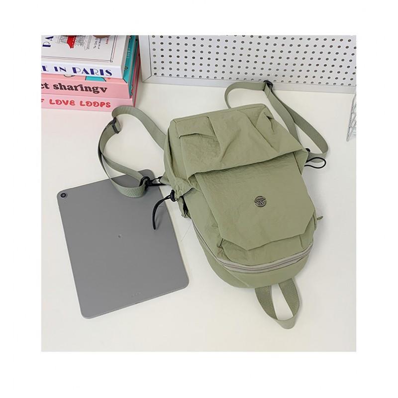 New Pure Color Light Small Backpack Women Simple Large-capacity Chest Bag Casual Travel Commuting All-matching Portable