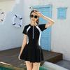 Children's Swimming Suit Girl Middle One-piece Boxer Two-piece Set Student Sports Training Swimsuit Independent Dress